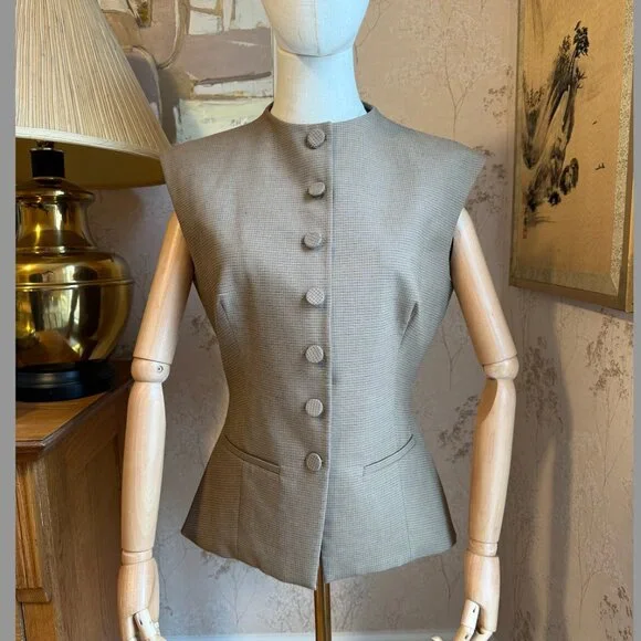 ZARA BUTTONED PLAID TOP - Picture 10 of 10